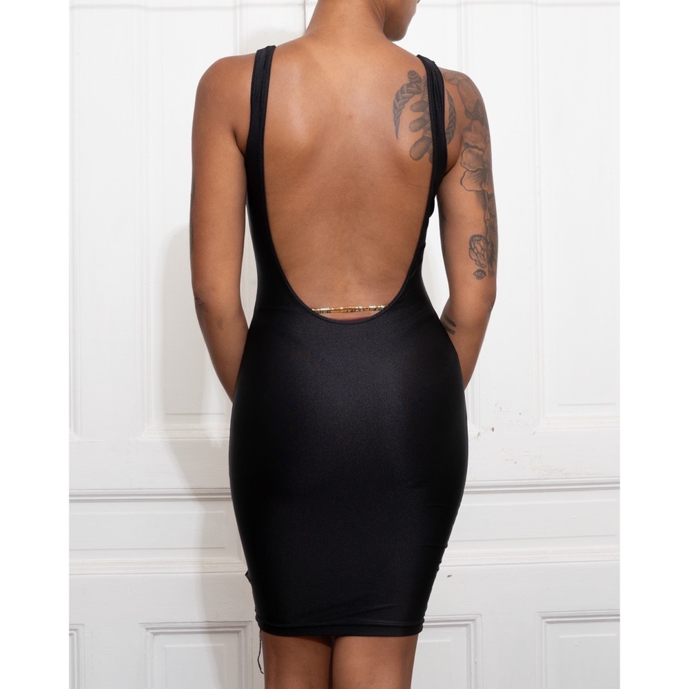 SOLD Open Back Low Scoop, Pencil Dress